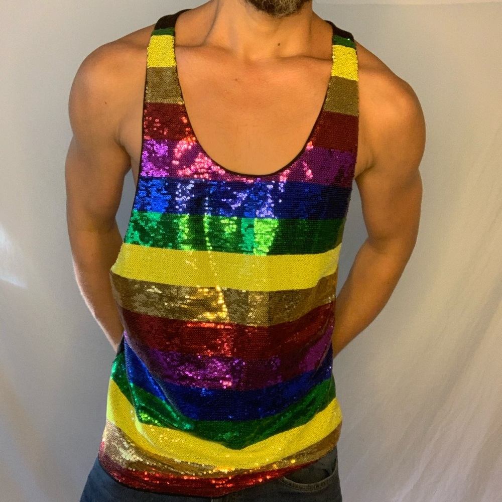 Pride Tank - full sequined front